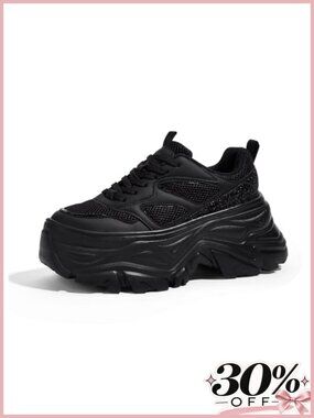 Rhinestone Chunky Sneakers Breathable